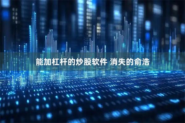 能加杠杆的炒股软件 消失的俞浩